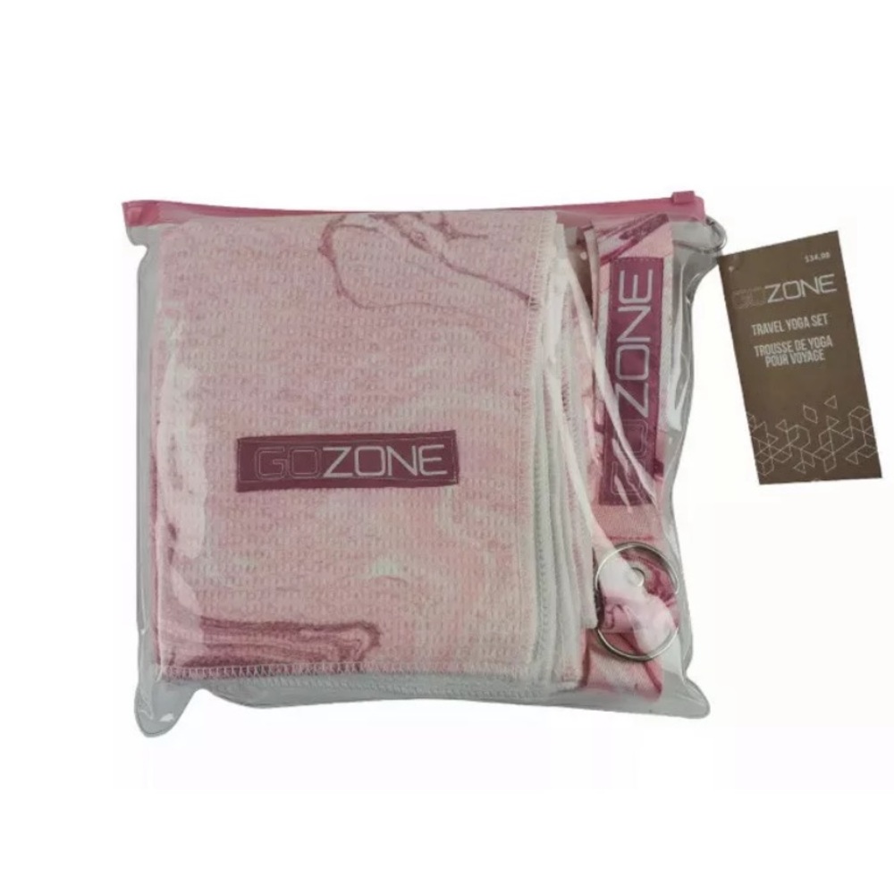 GoZone Travel Yoga Set NON-SLIP PRINTED Pink combo
